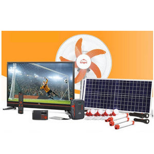 PEG Mali life 32 - kit solaire installé avec 1 TV 32", 2 ventilateurs et 7 lumières